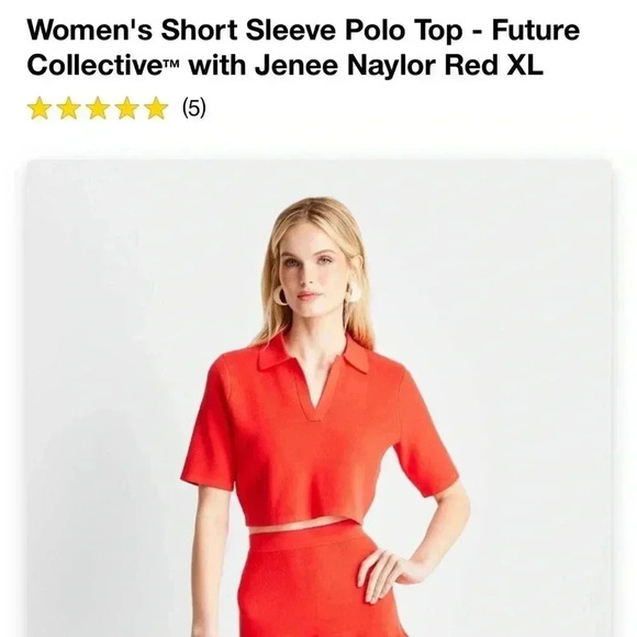 NWT Women's Short Sleeve Polo Top - Future Collective™ with Jenee Naylor… - Picture 5 of 5